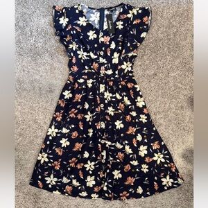 Floral Navy Dress